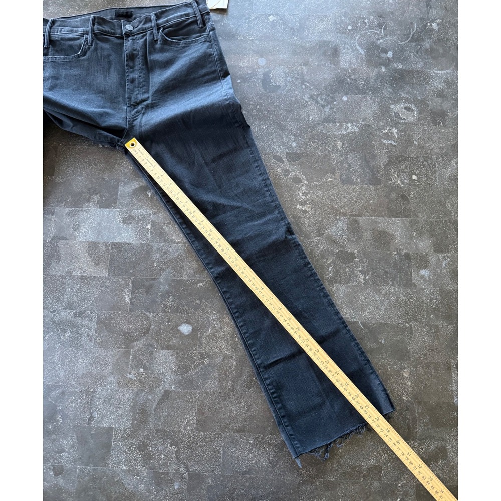 MOTHER The Hustler Ankle Fray Jeans Not Guilty Black Wash Size 32 New with Tag! - Picture 15 of 15